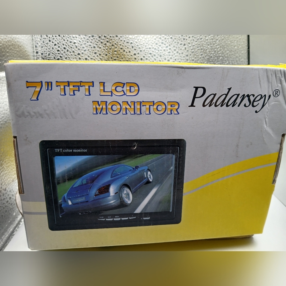 7" TFT LCD Car Monitor - Black, 12v-35v. FF#345